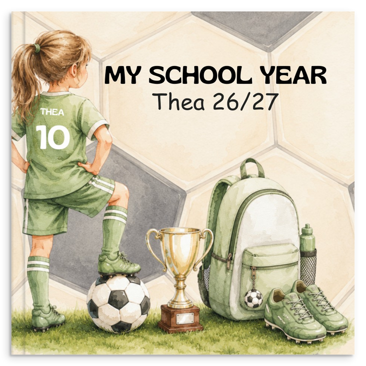 Personlig skoleårsbog til piger – Fodbold – produktbillede 12