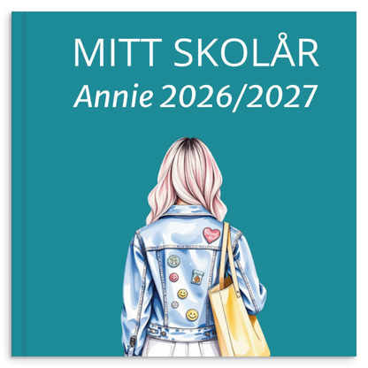 Personlig skoleårsbog til unge – Klassisk skoletema – produktbillede 3