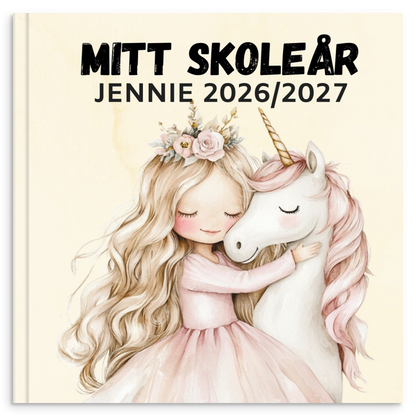 Personlig skoleårsbog – Prinsesse og enhjørning – produktbillede 8