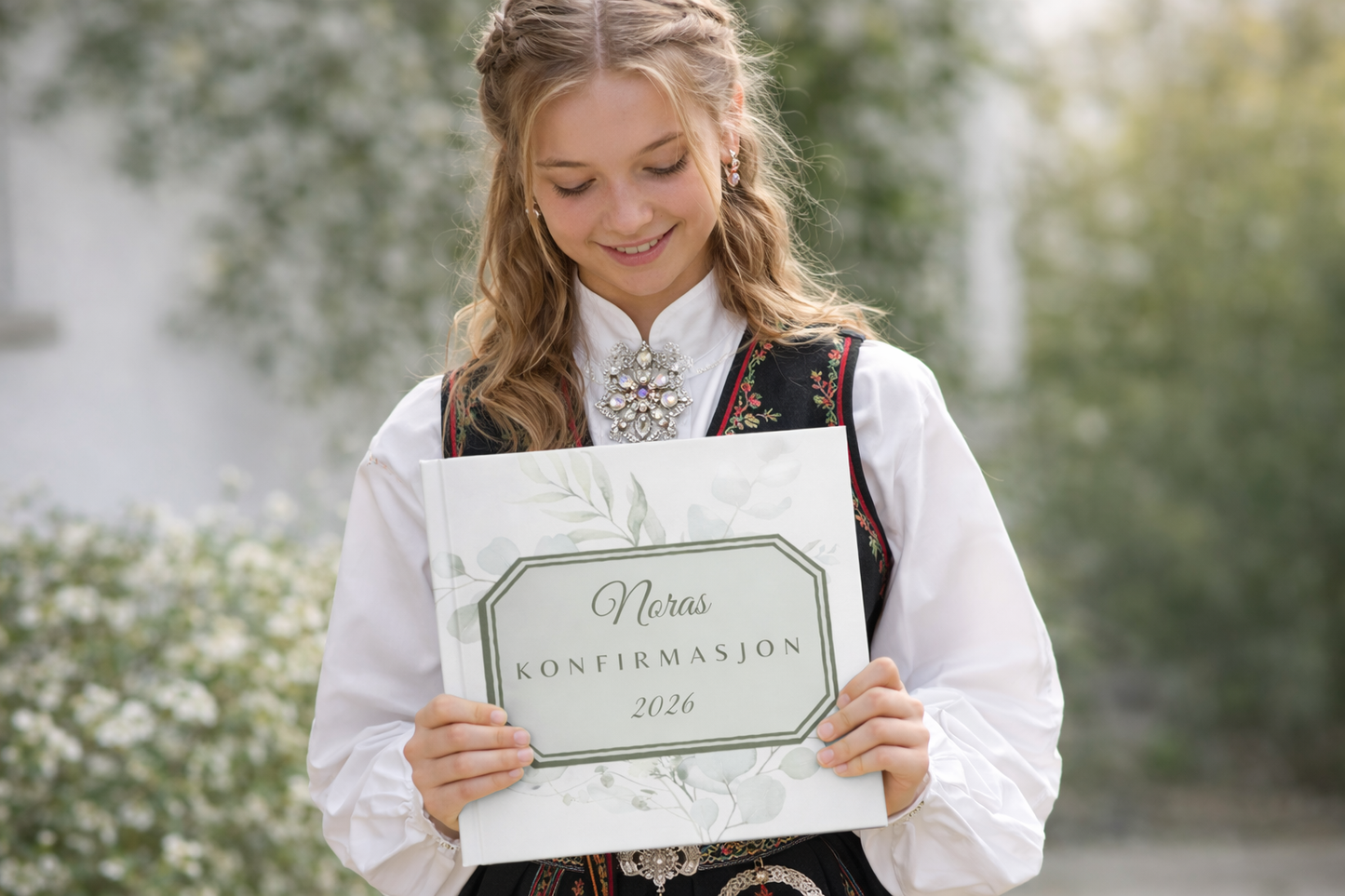Konfirmationsbog – Eukalyptus 48 Gæster