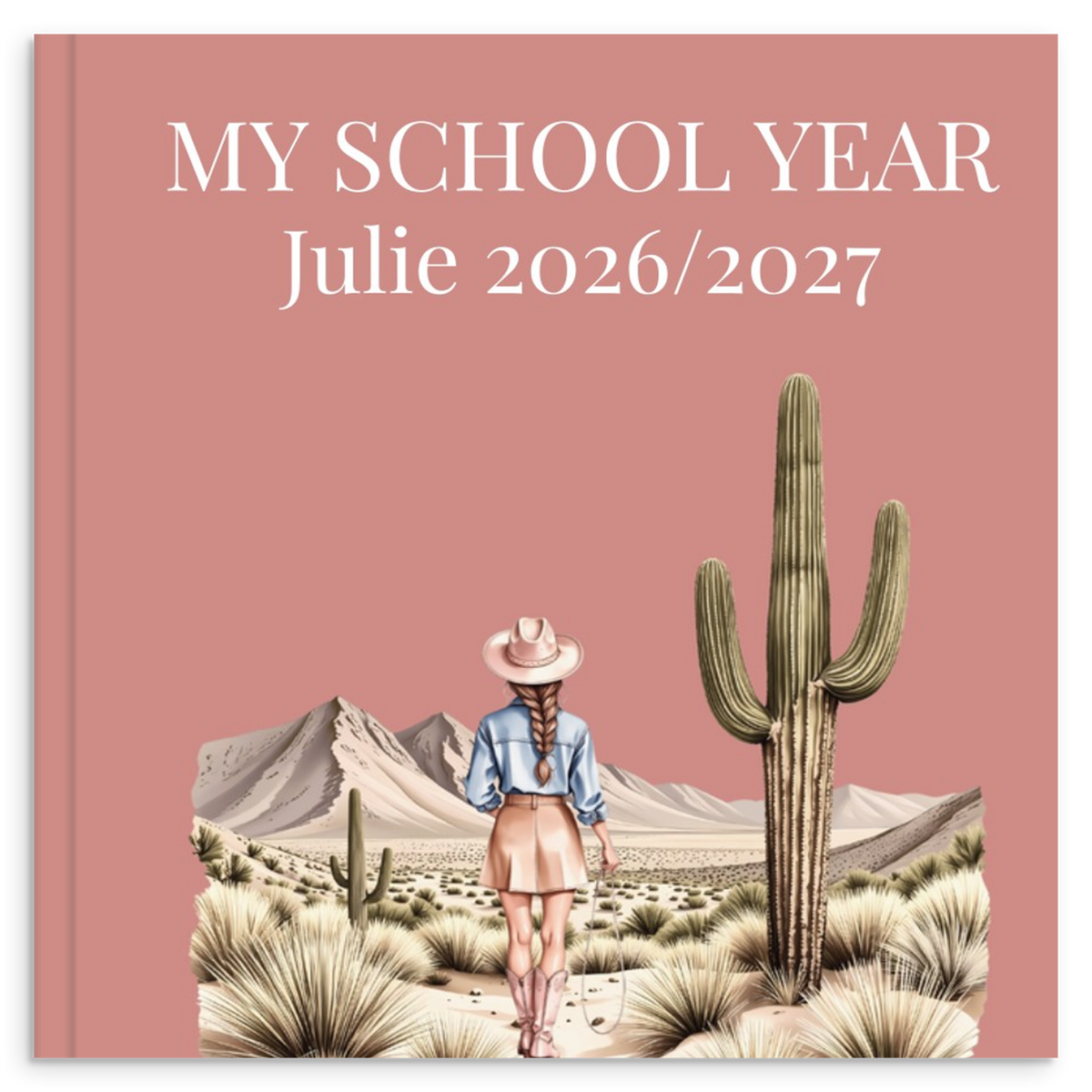 Personlig skoleårsbog til unge – Cowgirl Pink – produktbillede 13