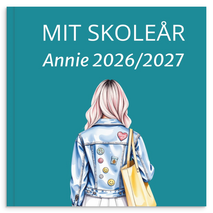 Personlig skoleårsbog til unge – Klassisk skoletema – produktbillede 1