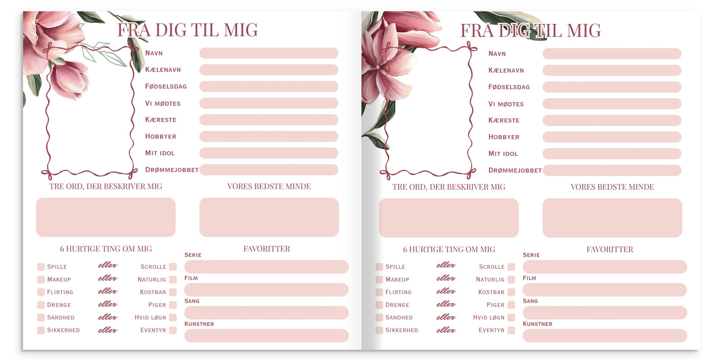 Skoleårsbok for unge – innbundet minnebok med vennsider (Magnolia)